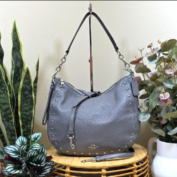 Coach Elle Hobo With Lacquer Rivets - Picture 1 of 11